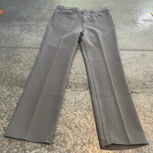 Vintage Levi's 517 Polyester Scovill Pants Mens 38x32 USA Gray Black Tab Western